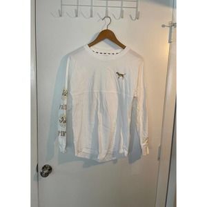 EUC VS PINK Bling Varsity Long sleeve size XS